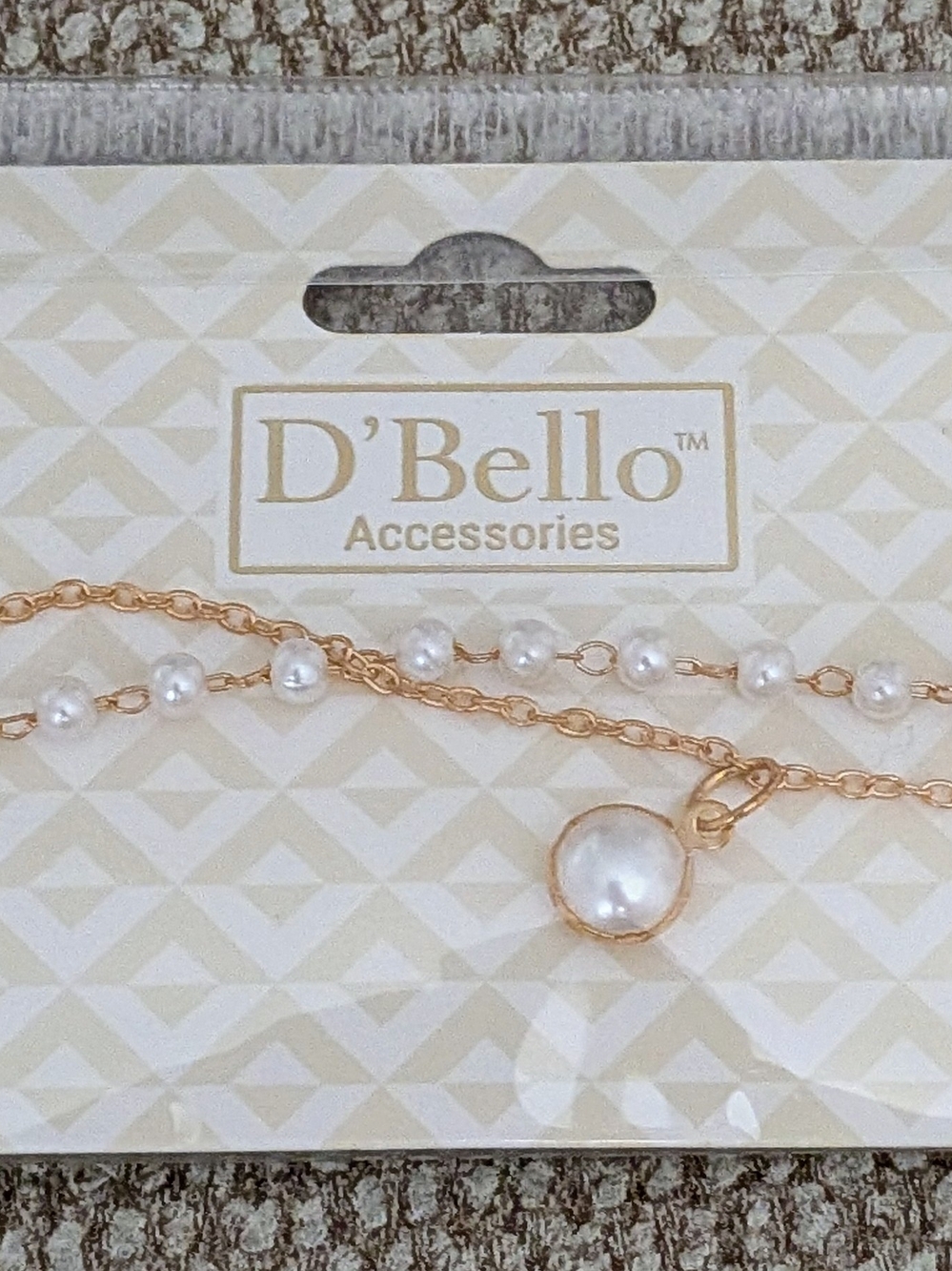 D'Bello Gold-Tone Pearl Bracelet - White Pearls